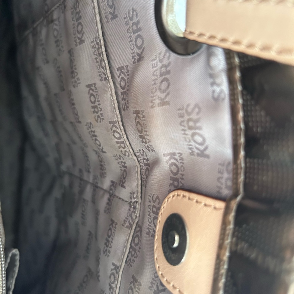 Michael Kors Brown Tote with Logo Lining